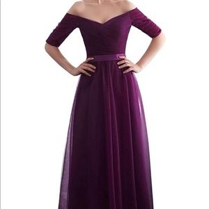 Gorgeous plum evening evening gown